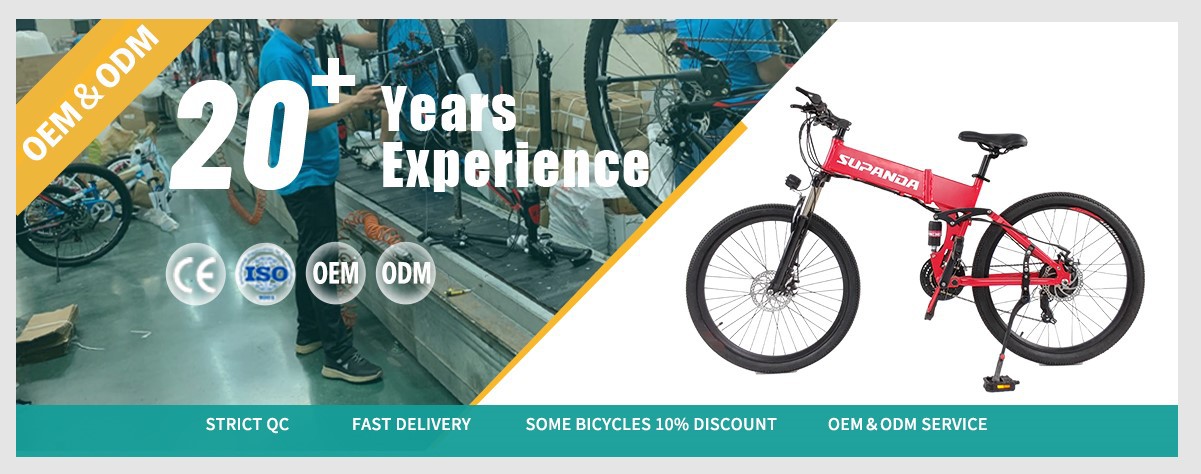 red electric folding mountain bike