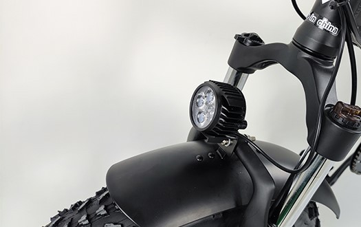 suspension fork with light