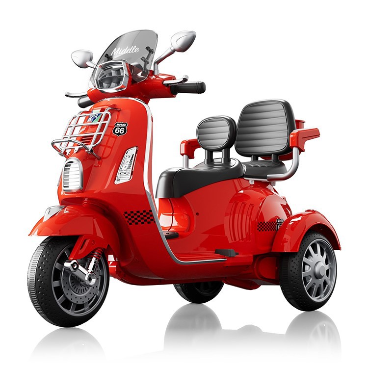 double seat red children motor bike double seat red children motor bike